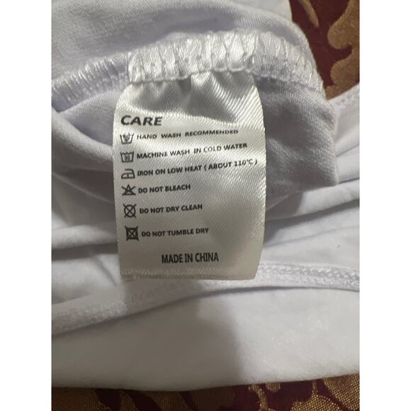 MANGOPOP Cross Wrap Ruched V Neck Short Sleeve Bodysuit NWT Size XL - Picture 7 of 7